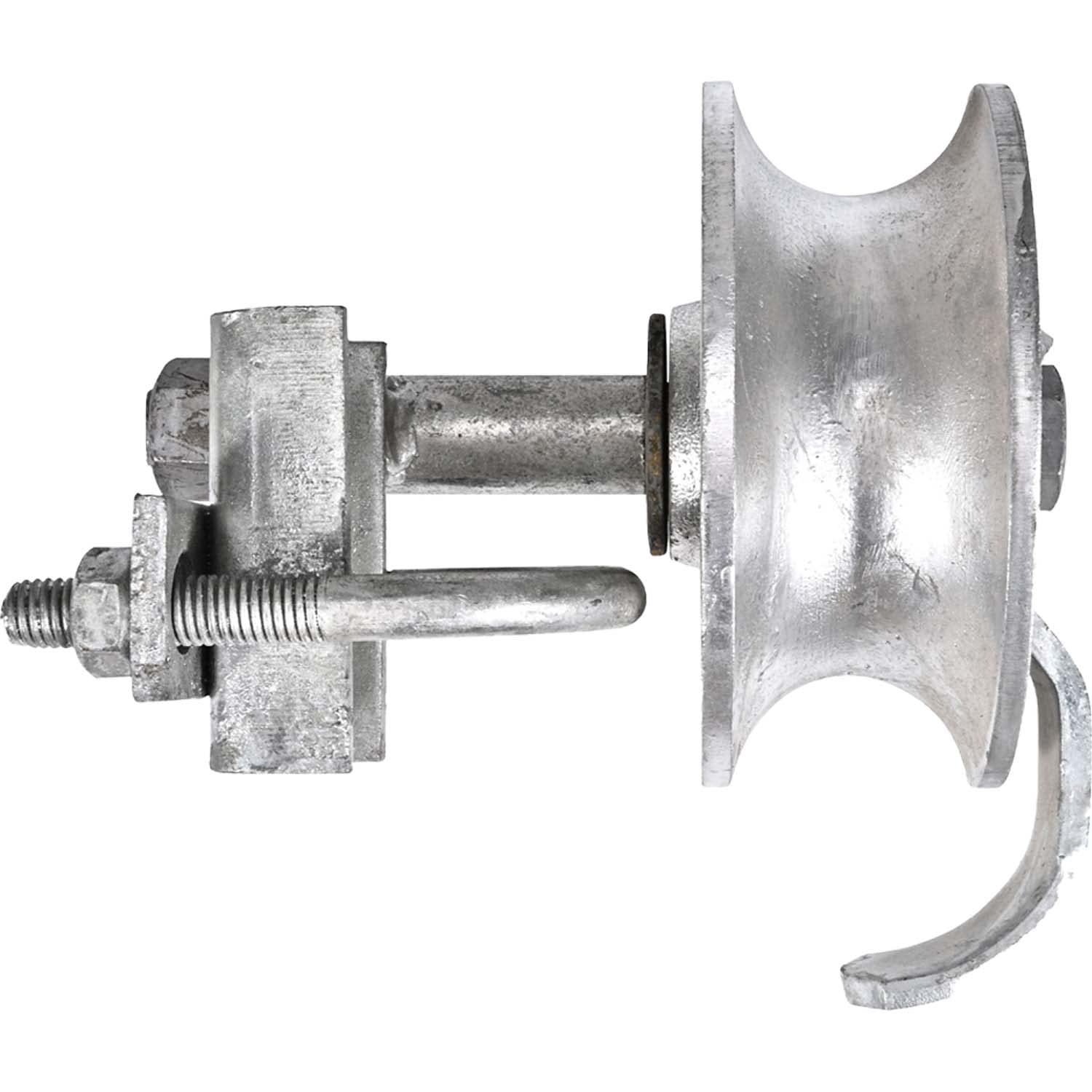 Photo 1 of Chain Link Rolling Gate Track Sliding Gate Rollers Galvanized Steel Rolling Gate Hardware for 2" (1-7/8") Gate Frame & 1-5/8" Track Pipe, 1 Pack