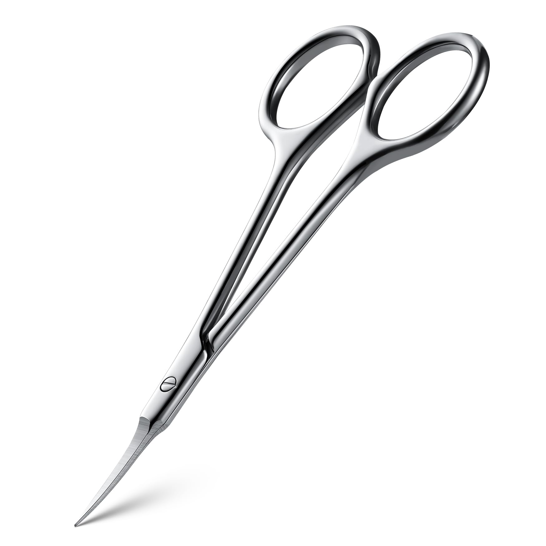 BEZOX Curved Blade Scissors Used as Cuticle Scissors,Nail Scissor or Eyebrow Scissors, Professional Stainless Steel Manicure Scissors for Man and Women - W/Leather Packing Bag