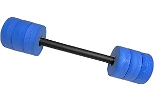 Kemp USA Aquatic Bar Float - 26 Inch Soft Foam Padded Dumbbell Set for Swimming Pool, Water Aerobics & Fitness Exercise - Non-Water Absorbing, Designed for All Ages.