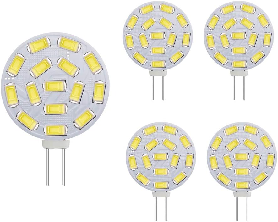 AHEVO G4 3W LED Light Bulbs, Equivalent to 20-30W Halogen Lamps, G4 Base AC/DC 12V,300 LM, 120°Flood Beam, Recessed Lighting