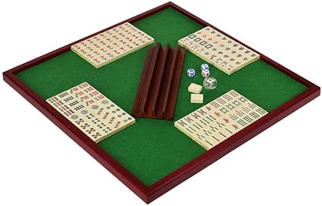 Amazon ポータブル麻雀セット 中国アンティークミニ麻雀ゲーム ホームゲーム ミニ麻雀 中国ファミリテーブルボードゲーム 色 A ドミノ おもちゃ