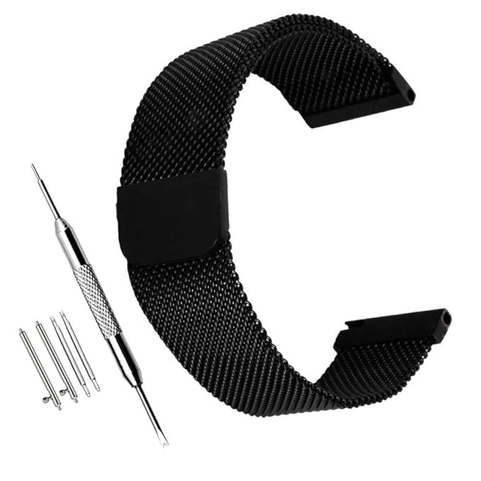 ZHUGE Unisex Milanese Edelstahl Magnet Armbänder Schnellspanner Uhrenarmband