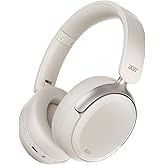 acer OHR516 Wireless Over Ear Headphones with Active Noise Cancellation, 60H Playtime Bluetooth 5.4, 40mm Drivers, Dual Device Pairing, Comfortable Foldable Design (White)
