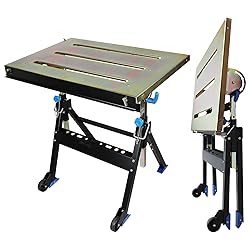 Olympia Tools Adjustable Welding Table with Wheels