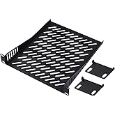 GeeekPi DeskPi RackMate T2 Accessories 10 inch 1U Rack Shelf, 10.23inch Depth, 1U Server Rack Shelf Vented Rack Mount Cantile