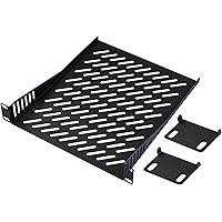 GeeekPi DeskPi RackMate T2 Accessories 10 inch 1U Rack Shelf, 10.23inch Depth, 1U Server Rack Shelf Vented Rack Mount Cantile