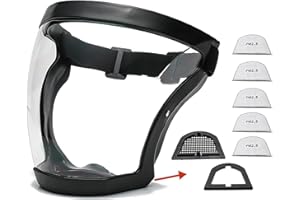 XYZCUP Anti-Saliva Mask Hd Full Face Mask,Face Shield Windproof Sand Anti-Splash Clear Face Mask Comfortable Breathable Anti-