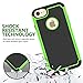 iPhone 7 Case,,ANLI(TM)[Shock Absorption] Drop Protection Hybrid Dual Layer Armor Protective Case Cover for Apple iPhone 7(4.7 inch) Green