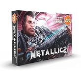 AK Interactive Metallics Set - Plastic Model Building Paints and Accessories # 11608