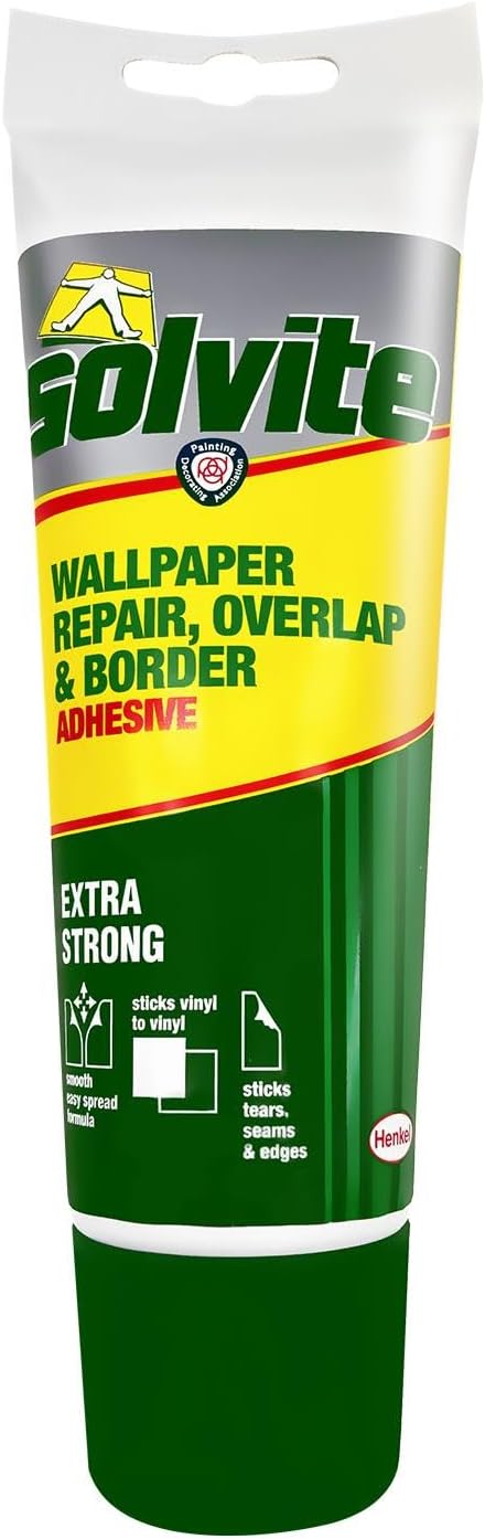 Solvite Overlap Border Adhesive Tube Ready-to-Use Wallpaper Seam Glue Edge