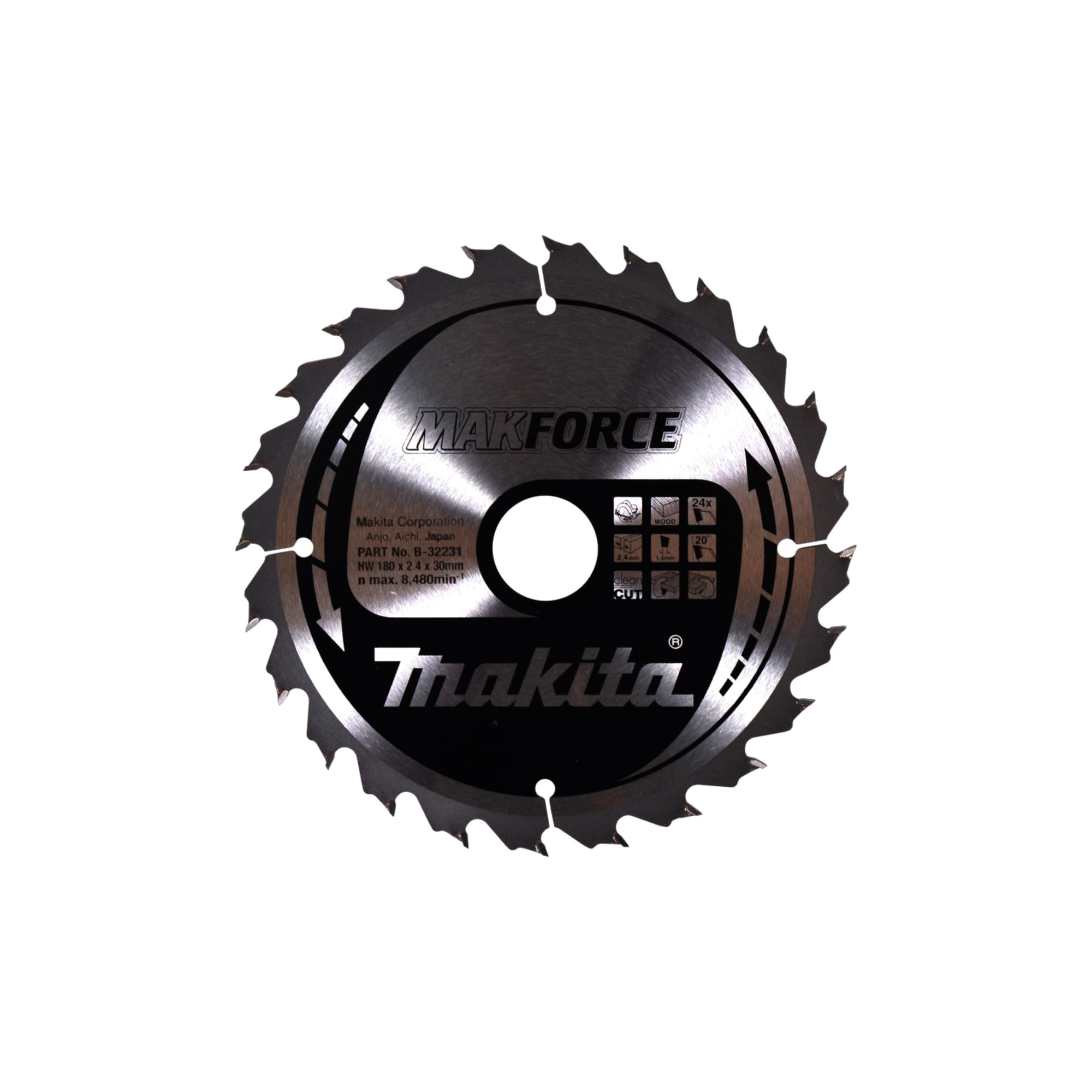 Makita B-32231 MAKFORCE TCT Saw Blade 180x30x24T
