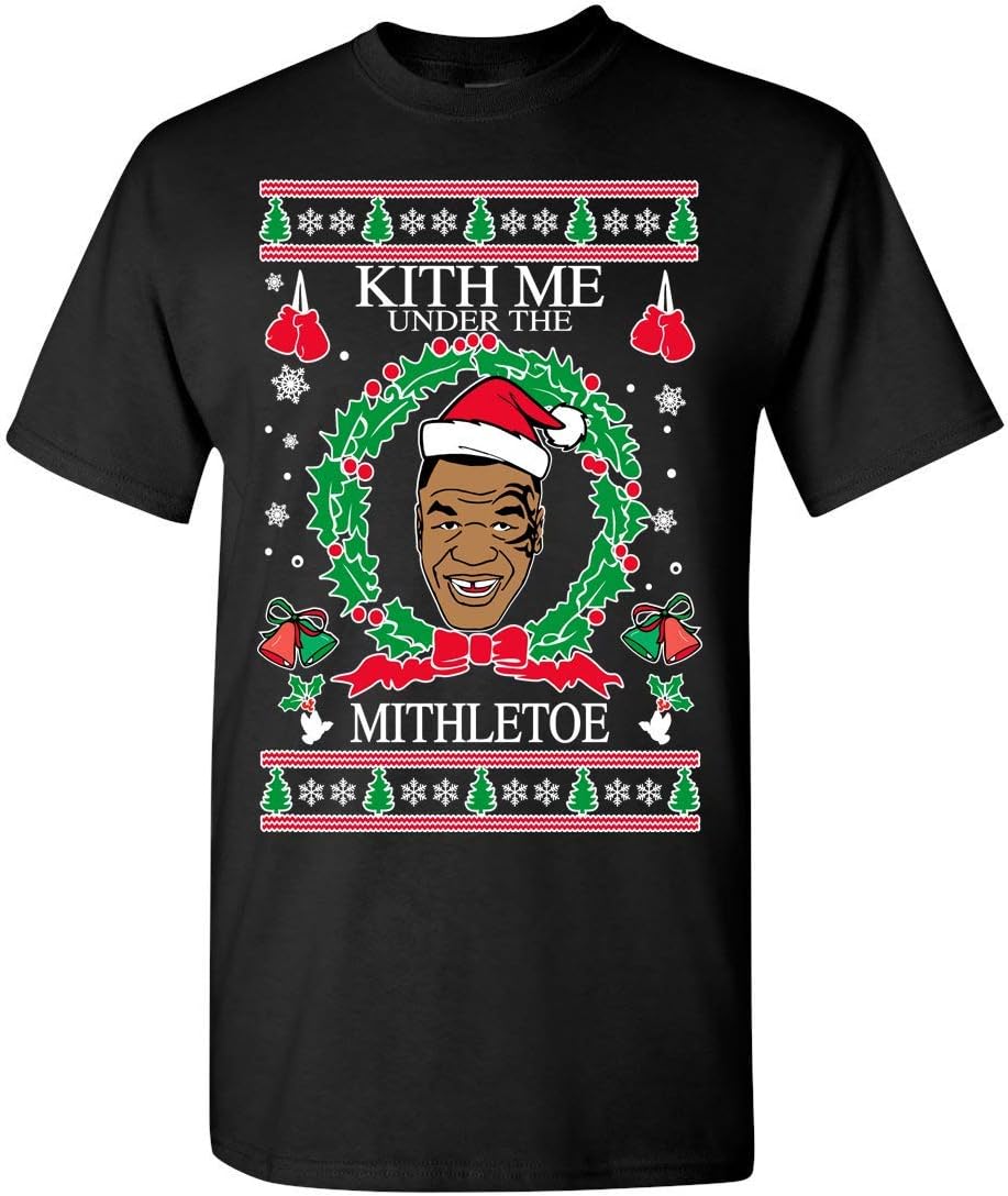 Ugly Christmas T-Shirt Mike Tyson Kith Me Under The Mithletoe Tee Shirt