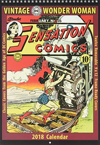 Vintage Wonder Woman 2018 Calendar Calendar โ Wall Calendar, August 15, 2017