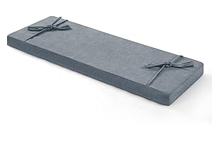 RULAER 36 inch Bench Cushion for Indoor Furniture,High Weather Resistance Patio Bench Seat Cushion Durable Washable Garden Chair Pads(36x14x3 inch,Grey)