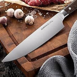 AOKEDA 7-Piece Kitchen Knife Set with Block, High