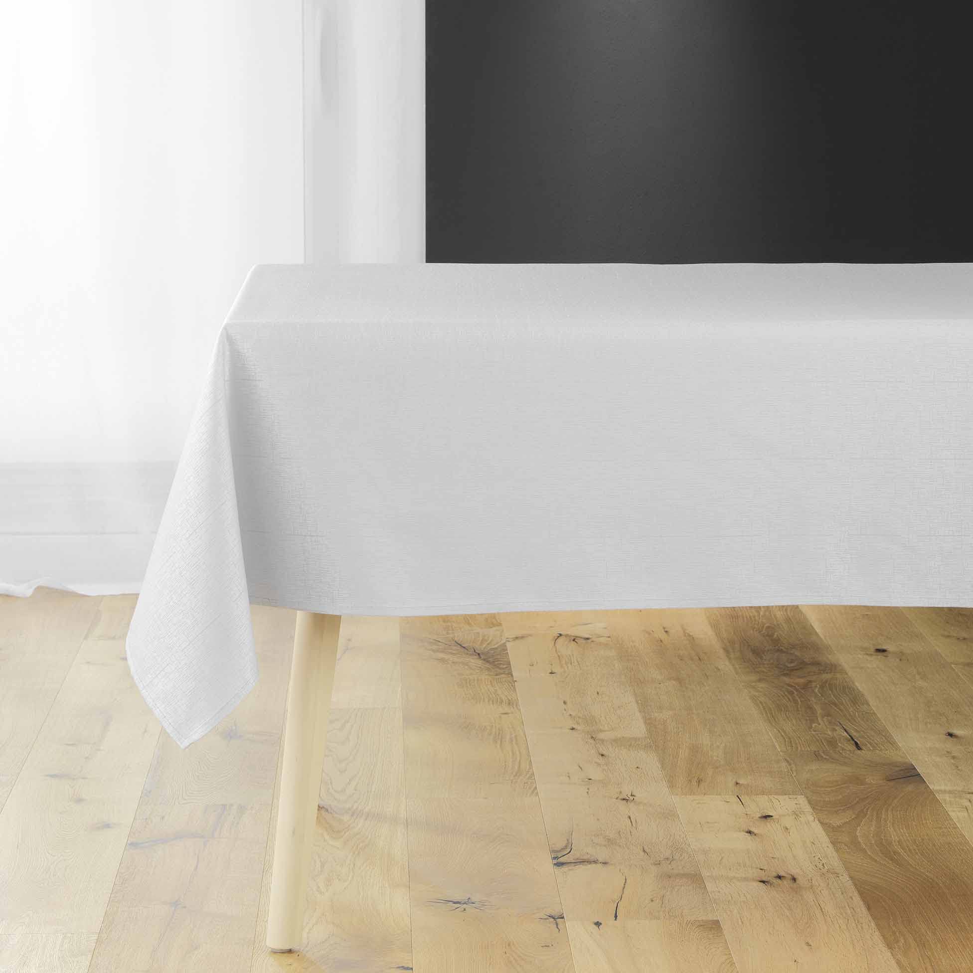 Douceur d'Intérieur, Debbie Rectangular Tablecloth 140 x 240 cm Pearl Jacquard