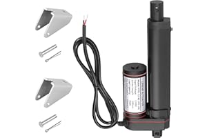 GETLITOOL Linear Actuator 100mm/4Inch, 12V Heavy Duty Linear Actuator Motor 750N/160LBS with 2 Bracket for Tractors, Camper, Coop Doors Opener, Dormer Opener, RV Electric Door Opener