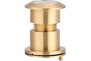 HAOFY Door Viewer Peephole with Heavy Duty Rotating Privacy Coverfor Door Thickness 35-60mm, 28mm Wide Anti-Theft, Safety for Home,Office, Hotel (Gold)