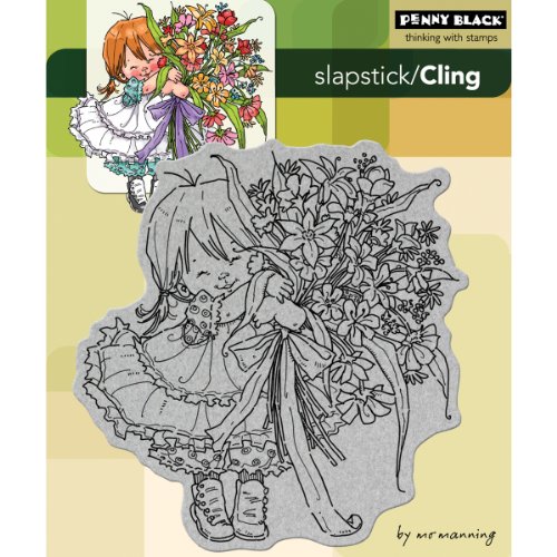 Penny Black Cling Rubber Stamp Sheet, 5 by 6-Inch, Thanks a Bunch