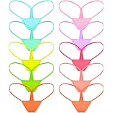TOFOI Womens G String Thongs Micro Back Tiny Panties Low Rise No Show Bikini Bottom Daily Underwear