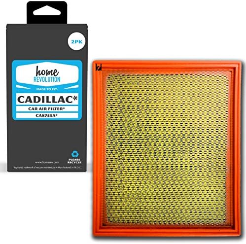 2 Home Revolution Engine Air Filters, Fits Cadillac Escalade, Chevrolet Avalanche, Silverado, Suburban, Tahoe &amp; GMC Sierra, Yukon Models and Parts CA8755A, A1618C &amp; A45315