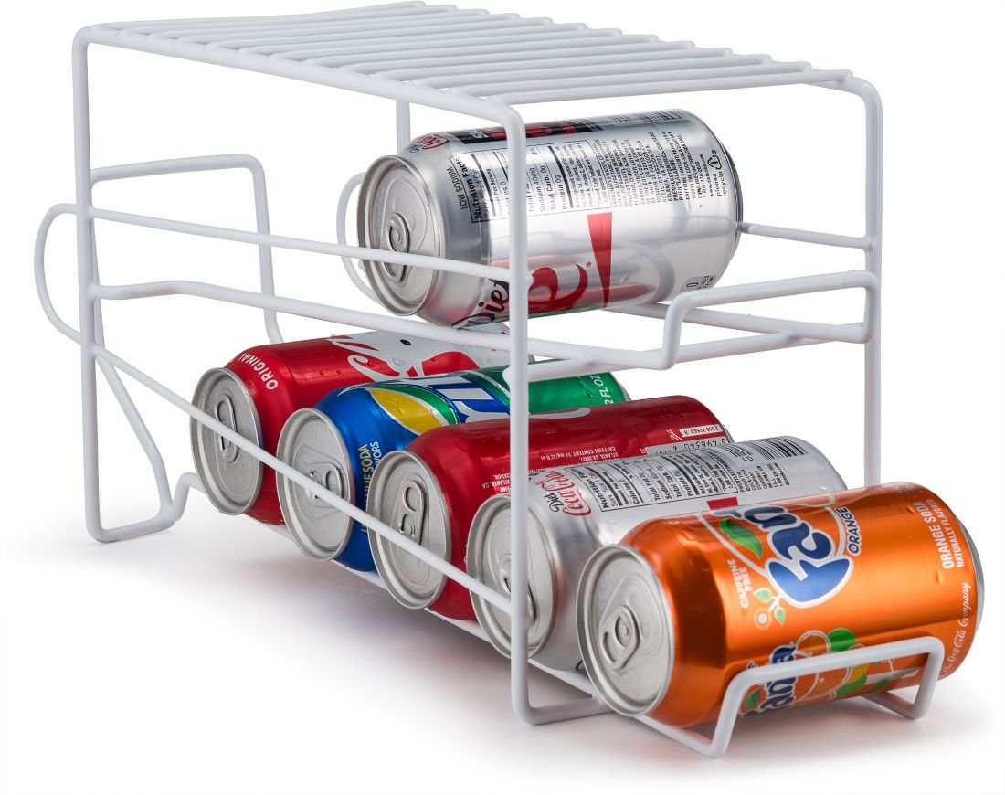 Home Basics Soda Can Beverage Dispenser Rack for Pantry, or