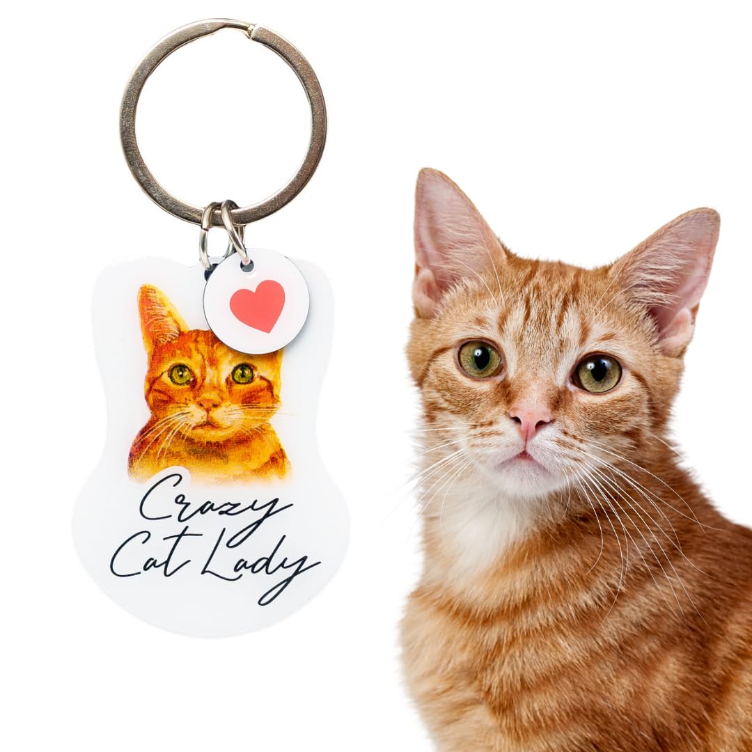 Splosh Pet Keyring Crazy Cat Lady. Pets Personalised Key Ring. Customised Gifts for Her & Gifts for Him. Pet Slogan Key Ring Personalised Gifts. Cat Mum Gifts. Pet Lover Accessories.…