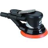 Dynabrade 56818 Self-Generated Vacuum Dynorbital Supreme Random Orbital | Sander, 5" Dia., 0.28 hp, 12,000 RPM, 3/16" Dia. Orbit, Rear Exhaust (56104), 1/4" NPT Air Inlet, Palm, Vinyl, Rotary Vane