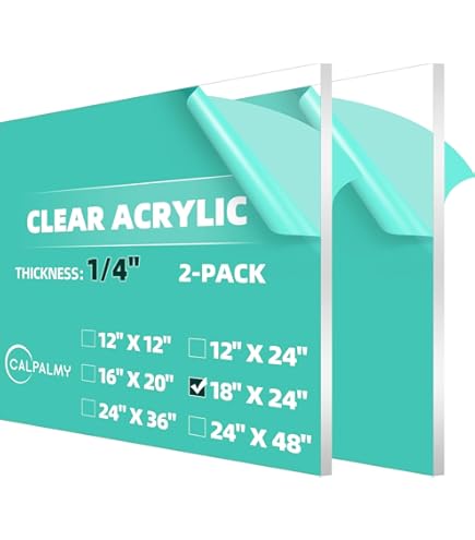 Custom Cut Clear Plexiglass Sheets – Cast Acrylic, 1/8", 1/4", Or 1/2" Thick, Shatterproof, UV-Resistant, Made In USA 2 thumbnail image