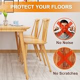 VIUME 32 Pcs Chair Leg Floor Protectors Silicone Cups Felt Pads view 2
