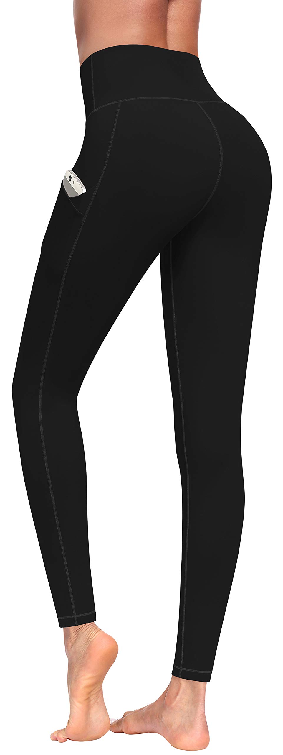 LingswallowHigh Waist Yoga Pants - Yoga Pants with Pockets Tummy Control, 4 Ways Stretch Workout Running Yoga Leggings