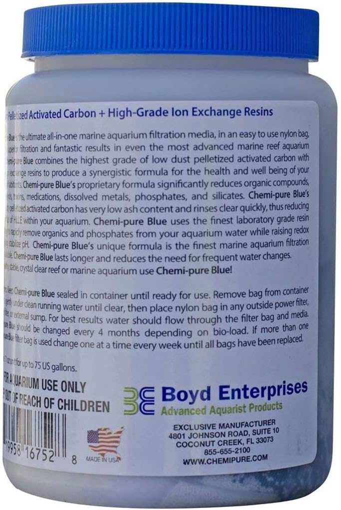 Boyd Enterprises Chemi-Pure Blue Filtration Media for Aquarium, 11-Ounce (2 Pack) (Limited Edition)