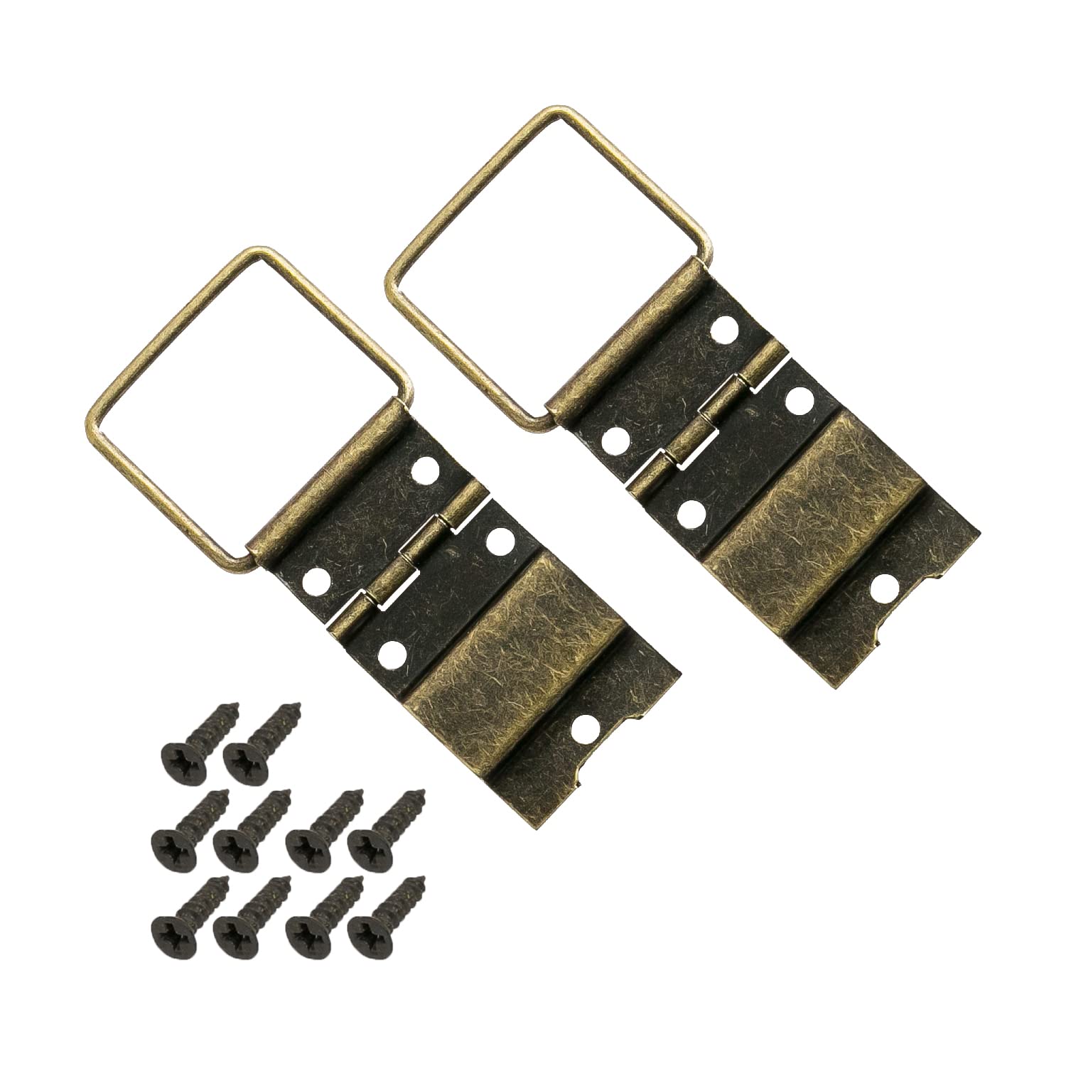 HMF 6496 Vintage Decorative Metal Hinge | Pack of 2 | 30 x 67 mm | Bronze