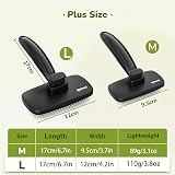 Pecute Self Cleaning Slicker Brush for Dogs & Cats, Rounded Pins, Black view 8