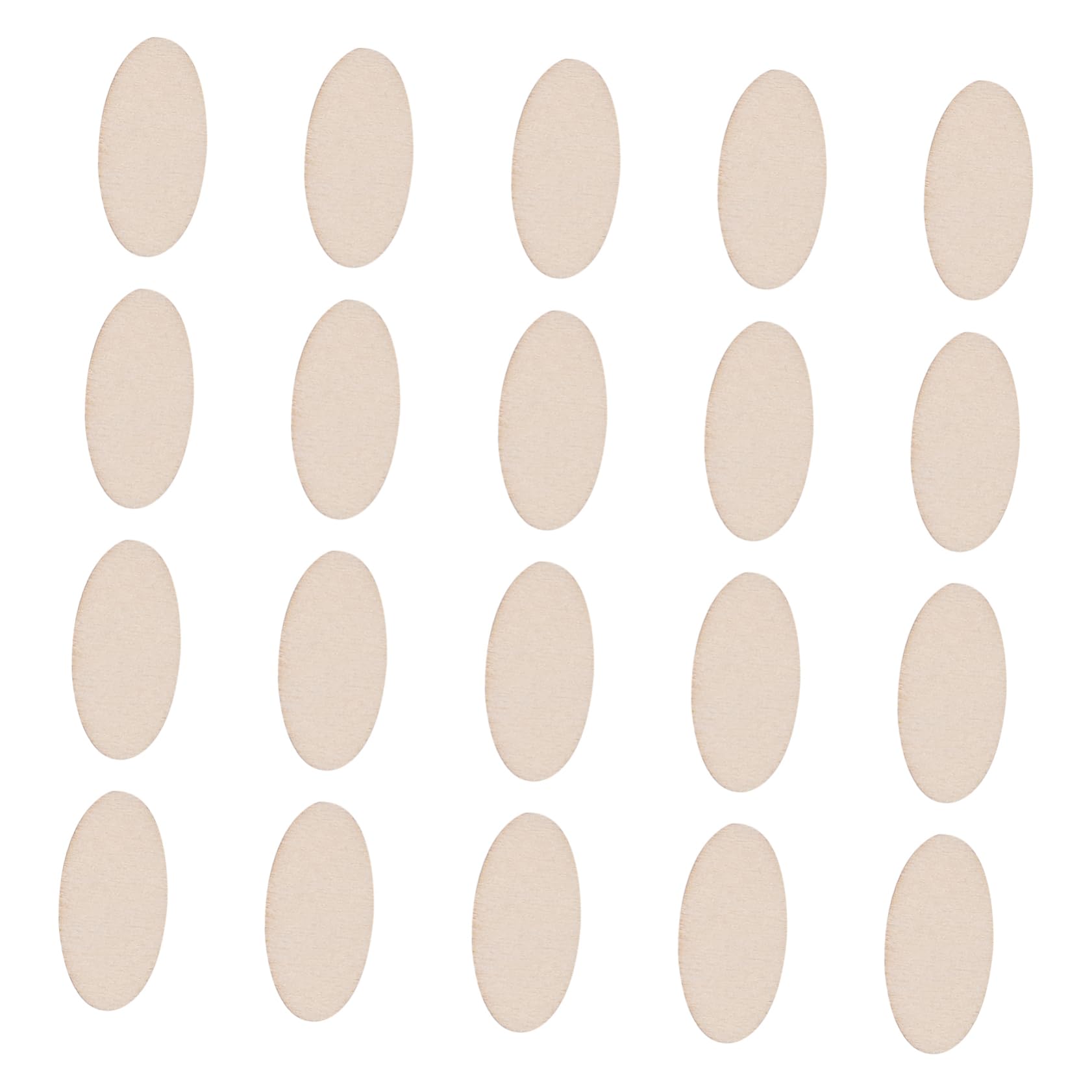 TOYANDONA Wooden Oval Cutout 200pcs Unfinished Wood Oval Slices Natural Rustic en Cutout Pieces Tag Craft Supplies for DIY Craft Wedding Centerpiece Christmas