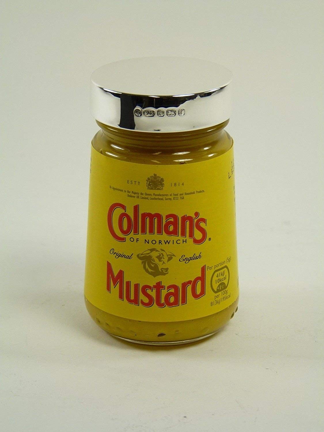 NEW Solid Sterling Silver LID COLMANS MUSTARD Jar 100g BOXED Amazon.co