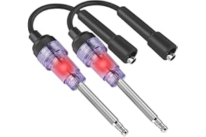 Ywdiml 2PCS Car Inline Spark Plug Tester, Vehicles Straight Boot Engine Ignition Coil Tester, Armature Diagnostic Detector Internal External Engine Checker for Automotive Motorcycle