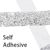Zayejod 4 Rolls Silver Resin Rhinestone Ribbon 20mm Self Adhesive Diamond Belt view 9