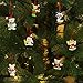 Sea Team Assorted Clay Figurine Ornaments Cute Traditional Snowman, Santa Clause, Reindeer, Penguin Doll Hanging Charms Christmas Tree Ornament Holiday Decorations, Set of 12