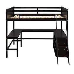 Harper & Bright Designs Full Size Loft Bed with