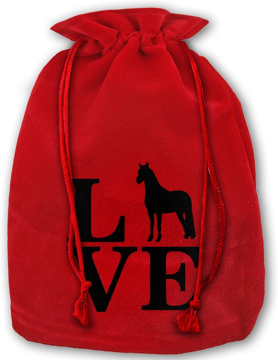 FAFANIQ Bags Love Horses Gold Velvet Party Favors Grocery Wrapping Storage Bags for Kids