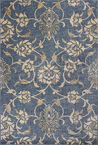 KAS Oriental Rugs Zarepath Collection Hemingway Area Rug, 5'3" x 7'8", Denim