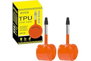JFOYH TPU Road Bike Inner Tube 700C x 18–32, 2-Pack Ultralight Bicycle Tube with 45mm / 65mm / 85mm Presta Valve, Compatible 