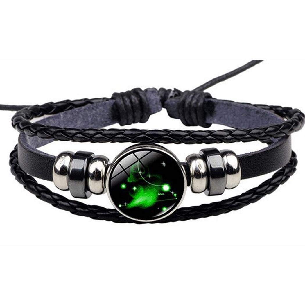 Kikole Women Casual Geometric Braided Layered Drawstring Constellation Bracelet Strand