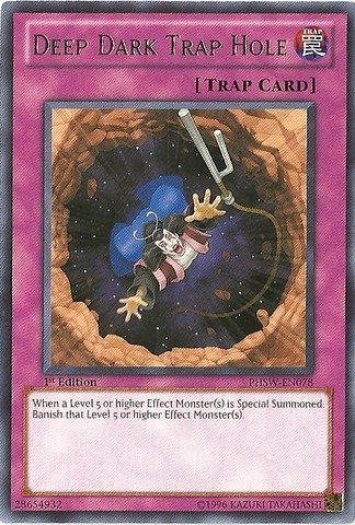 Yu-Gi-Oh! - Deep Dark Trap Hole (PHSW-EN078) - Photon Shockwave - 1st Edition - Rare