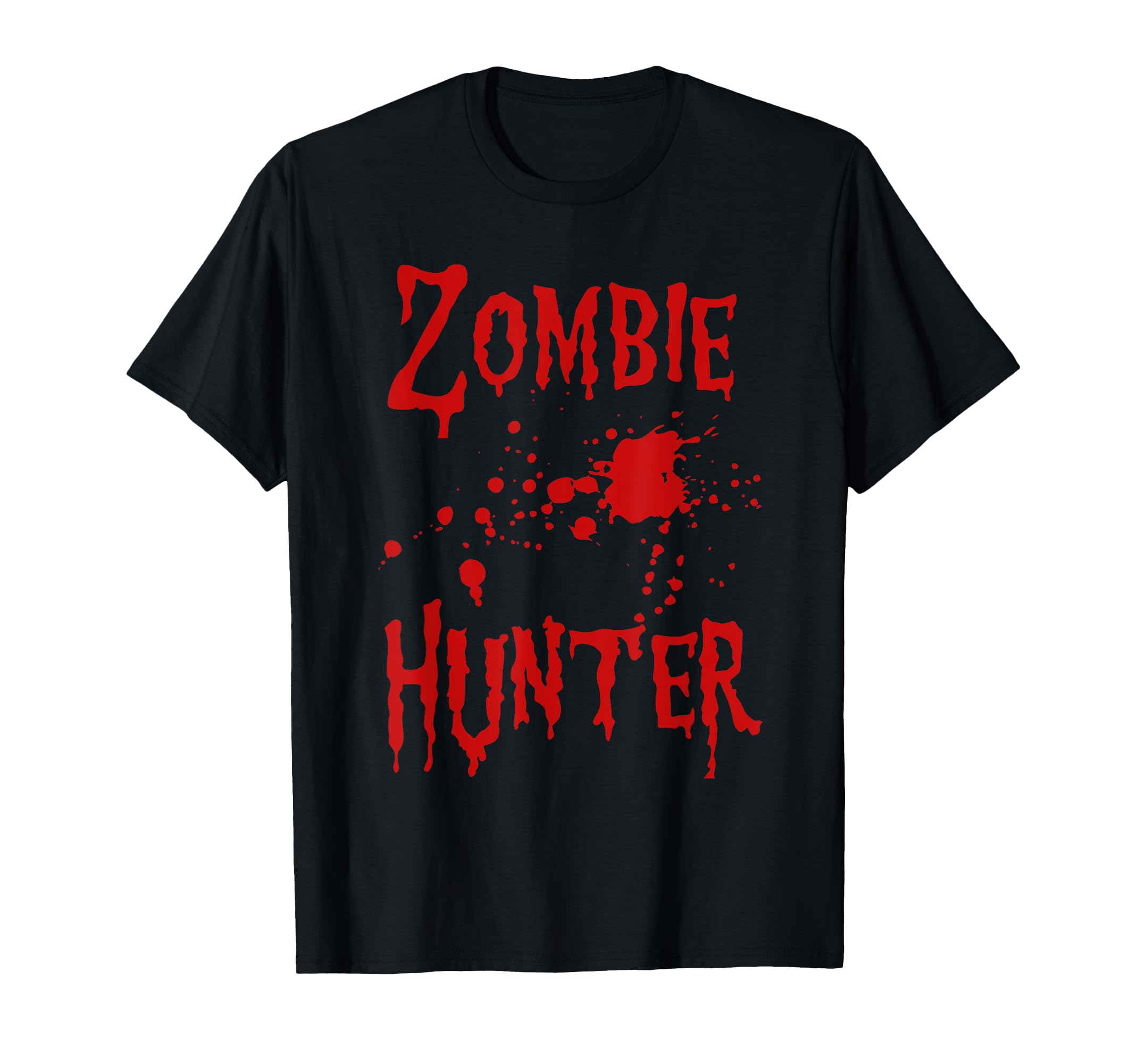 Photo 1 of Zombie Hunter T-Shirt Halloween Costume Blood Splatter T-Shirt