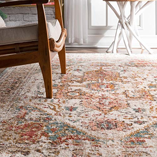 nuLOOM Justine Vintage Medallion Area Rug, 12' x 15', Beige Pricepulse