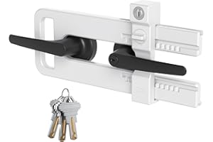 AST Double Door Lockout Device, French Door Reinforcement Lock with 3 Keys, Lockout to Double Door Knobset and Handleset, Chi