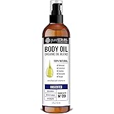 pureSCRUBS Ultra Moisturizing Unscented Body Oil Spray for Dry Skin, Massage, Stretch Marks, Organic Super Blend of Jojoba, Argan, Coconut, Sweet Almond & Avocado Oils Enriched with Vitamin E, Lg 4oz