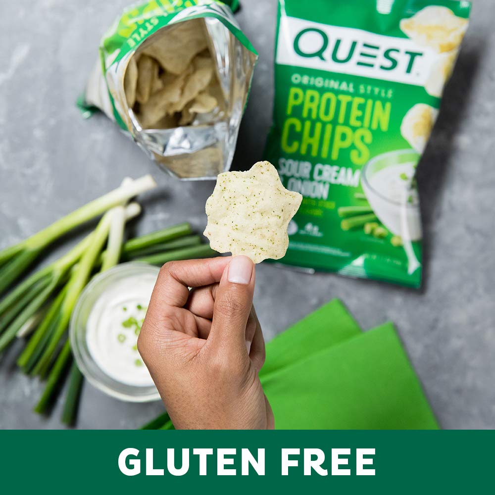 Quest Nutrition Sour Cream & Onion Protein Chips, Low Carb, Gluten Free